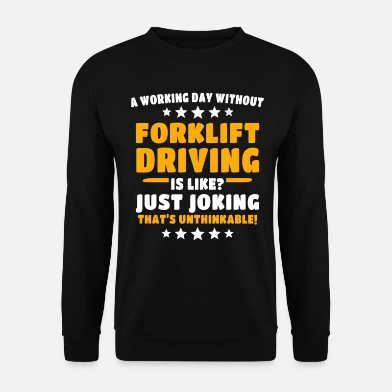 Stapler Staplerfahrer - Unisex Pullover - Schwarz