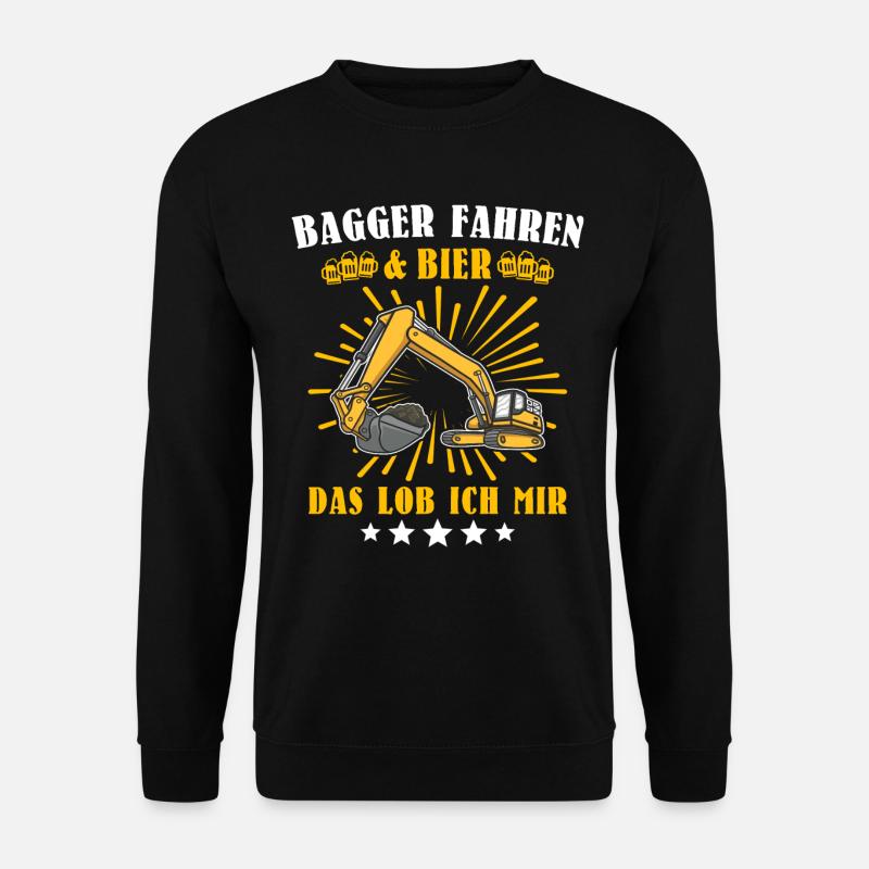 Baggerfahrer Bagger - Unisex Pullover - Schwarz