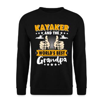 Kayak Opa Kayaking - Unisex Pullover - Schwarz - Vorne - Alina (178cm) & Michal (187cm)