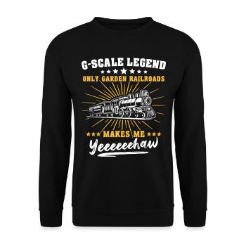 Gartenbahn Legende Garteneisenbahn Spur G - Unisex Pullover - Schwarz - Vorne - Alina (178cm) & Michal (187cm)