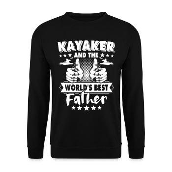 Kayakfahrer Papa Kayaker - Sweat-shirt Unisexe - noir - Devant - Alina (178cm) & Michal (187cm)