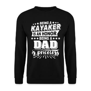 Kayakfahrer Papa Kayaker - Sweat-shirt Unisexe - noir - Devant - Alina (178cm) & Michal (187cm)