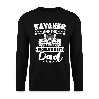 Kayakfahrer Papa Kayaker - Sweat-shirt Unisexe - noir - Devant - Alina (178cm) & Michal (187cm)