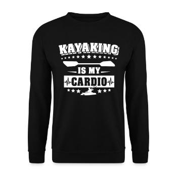 Kayaking Kayak Kayaker - Unisex Sweatshirt - black - Front - Alina (178cm) & Michal (187cm)