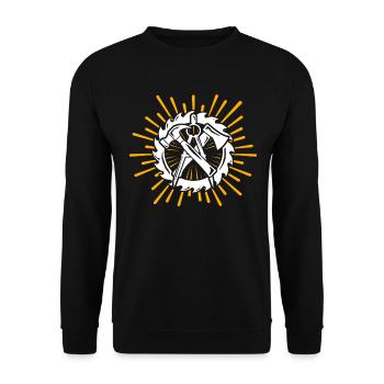 Charpentier charpentier - Sweat-shirt Unisexe - noir - Devant - Alina (178cm) & Michal (187cm)