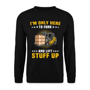 Forklift Driver Forklift Forklift - Unisex Sweatshirt - black - Front - Alina (178cm) & Michal (187cm)