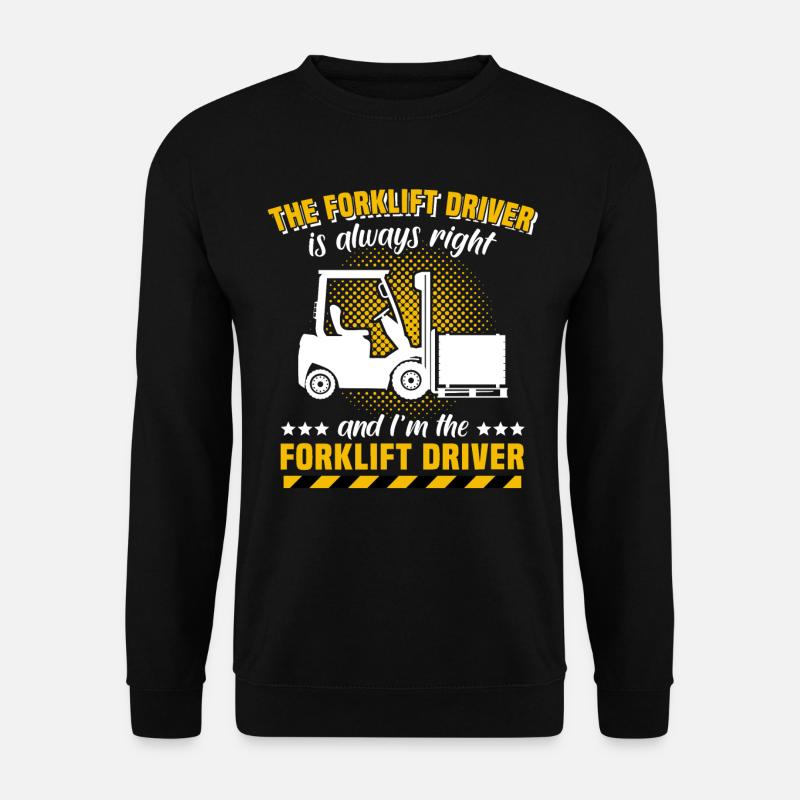 Gabelstapler Staplerfahrer Stapler - Unisex Pullover - Schwarz