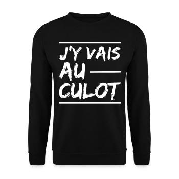 J'y Vais Au Culot J y Vais Au Talent Zero Pression - Sweat-shirt Unisexe - noir - Devant - Alina (178cm) & Michal (187cm)