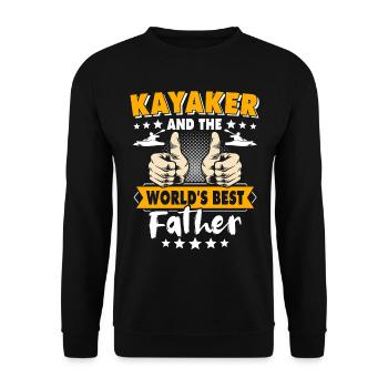 Kayak Papa Kayaking - Sweat-shirt Unisexe - noir - Devant - Alina (178cm) & Michal (187cm)