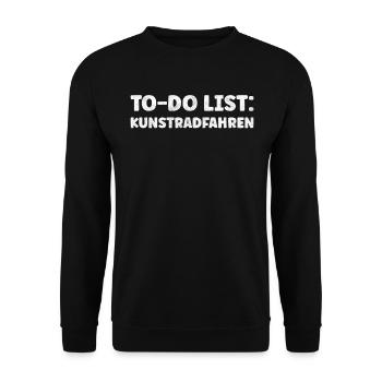 Funny Kunstradfahren Lover Quotes Indoor Cycling - Unisex Pullover - Schwarz - Vorne - Alina (178cm) & Michal (187cm)