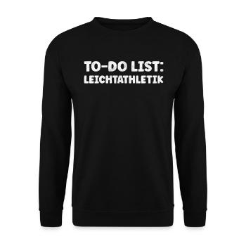 Funny Leichtathletik Lover Quotes Running, Jumping - Unisex Pullover - Schwarz - Vorne - Alina (178cm) & Michal (187cm)