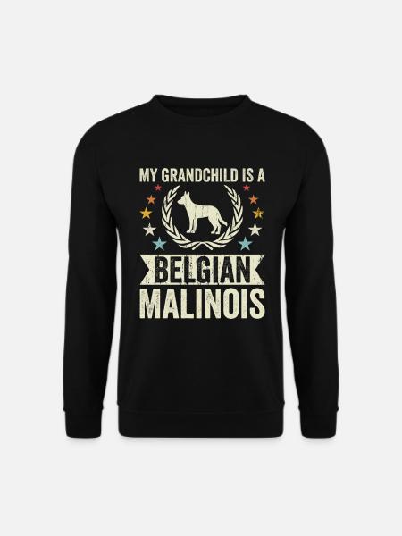 Mein Enkel Ist Ein Belgischer Malinois - Unisex Pullover - Schwarz