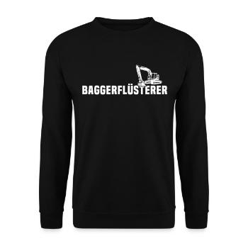Baggerführer Bagger Baggerfahrer - Unisex Pullover - Schwarz - Vorne - Alina (178cm) & Michal (187cm)