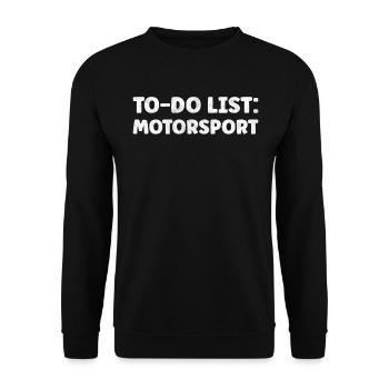 Funny Motorsport Lover Quotes Motor Racing Team - Unisex Sweatshirt - black - Front - Alina (178cm) & Michal (187cm)