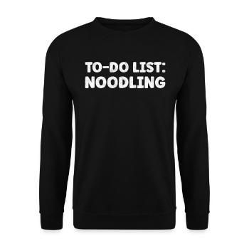 Drôles de citations d’amoureux de nouilles Explorer sous l’eau - Sweat-shirt Unisexe - noir - Devant - Alina (178cm) & Michal (187cm)