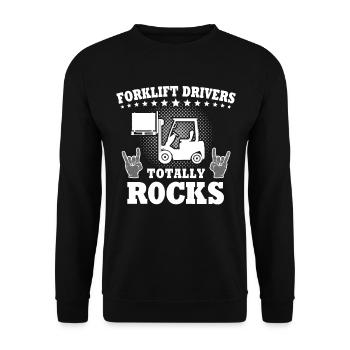 Forklift Driver Forklift Forklift - Unisex Sweatshirt - black - Front - Alina (178cm) & Michal (187cm)