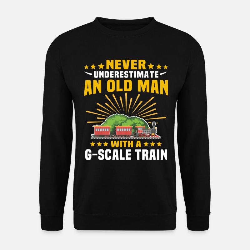 Gartenbahn Mann Garteneisenbahn Spur G - Unisex Pullover - Schwarz