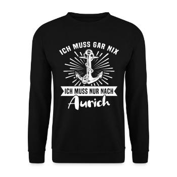 Aurich - Unisex Pullover - Schwarz - Vorne - Alina (178cm) & Michal (187cm)