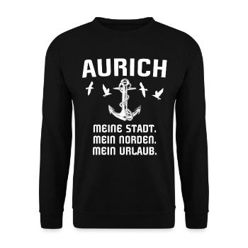 Aurich - Unisex Pullover - Schwarz - Vorne - Alina (178cm) & Michal (187cm)