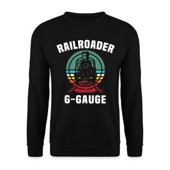 Gartenbahn Spur G Modelleisenbahn - Unisex Pullover - Schwarz - Vorne - Alina (178cm) & Michal (187cm)