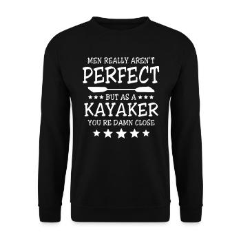 Kayaker Kayaking - Unisex Pullover - Schwarz - Vorne - Alina (178cm) & Michal (187cm)