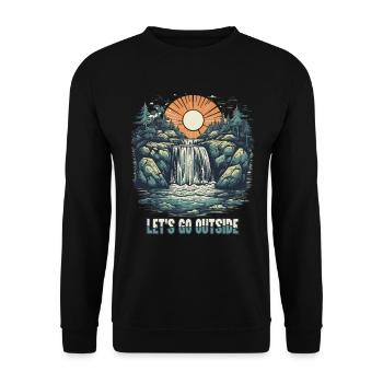 Sortons : nature en plein air et randonnée - Sweat-shirt Unisexe - noir - Devant - Alina (178cm) & Michal (187cm)