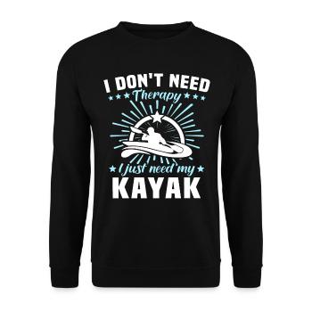 Kayaker Kayak Kayaking - Unisex Pullover - Schwarz - Vorne - Alina (178cm) & Michal (187cm)