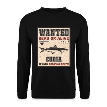 Gesuchter Fisch - Cobia Fishing - Unisex Pullover - Schwarz - Vorne - Alina (178cm) & Michal (187cm)
