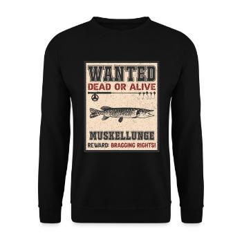 Poisson recherché - Muscle Lung Fishing - Sweat-shirt Unisexe - noir - Devant - Alina (178cm) & Michal (187cm)
