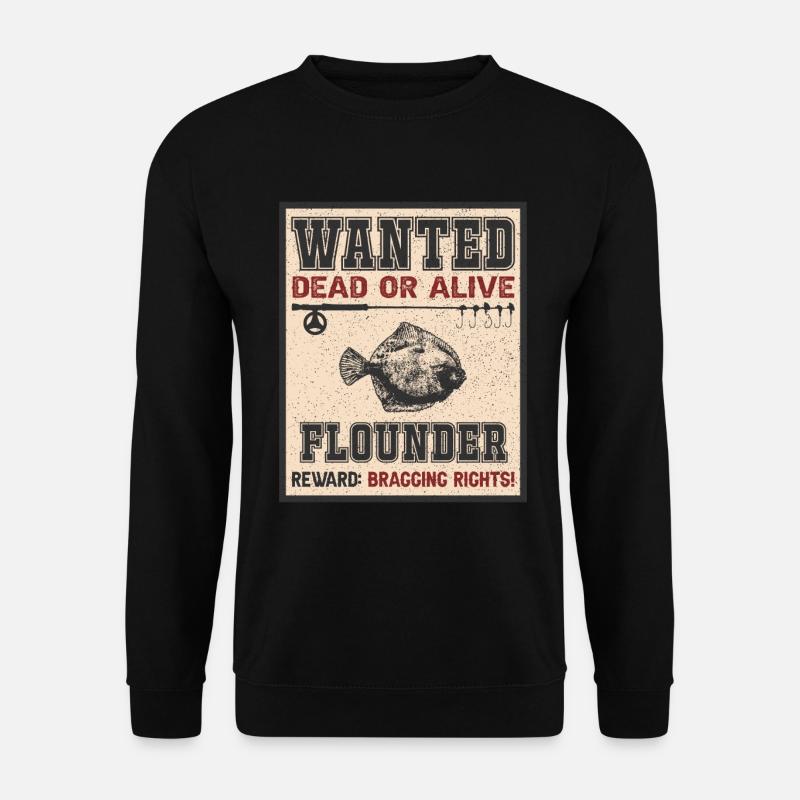 Gesuchte Fisch - Flunderfischen - Unisex Pullover - Schwarz