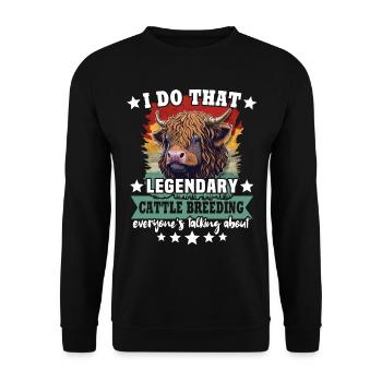Vache bovine des Highlands - Sweat-shirt Unisexe - noir - Devant - Alina (178cm) & Michal (187cm)