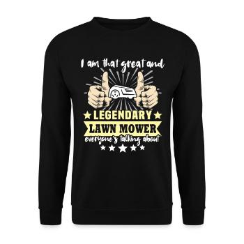 Robotic lawn mower Robotic lawn mower - Unisex Sweatshirt - black - Front - Alina (178cm) & Michal (187cm)