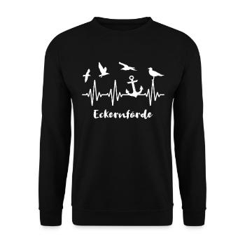 Eckernförde EKG Eckernförderer - Unisex Pullover - Schwarz - Vorne - Alina (178cm) & Michal (187cm)