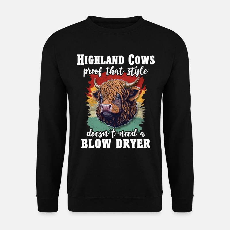 Hochlandrinder Cattles - Unisex Pullover - Schwarz