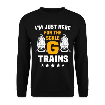 Gartenbahn Modelleisenbahn - Unisex Pullover - Schwarz - Vorne - Alina (178cm) & Michal (187cm)