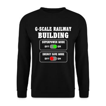 Gartenbahn Garteneisenbahn Spur G - Unisex Pullover - Schwarz - Vorne - Alina (178cm) & Michal (187cm)