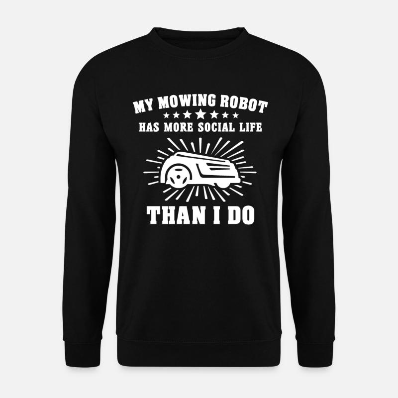 Rasenmähroboter - Unisex Pullover - Schwarz