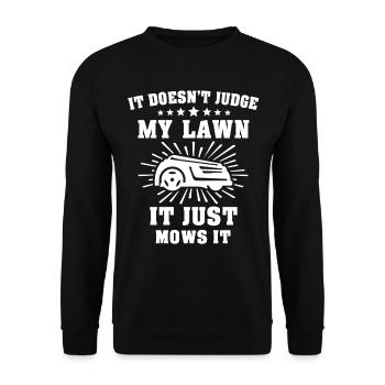 Tondeuse robot - Sweat-shirt Unisexe - noir - Devant - Alina (178cm) & Michal (187cm)