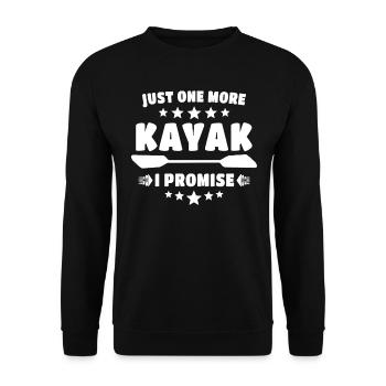 Kayak Kayaking - Unisex Sweatshirt - black - Front - Alina (178cm) & Michal (187cm)