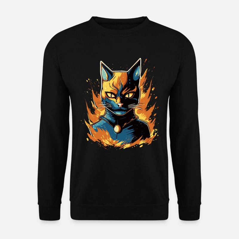 Superpfoten im Einsatz: Superkatze - Unisex Pullover - Schwarz