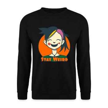 Naughty Sweet Alternative – Stay Weird - Sweat-shirt Unisexe - noir - Devant - Alina (178cm) & Michal (187cm)