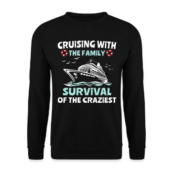 Croisière en famille Voyage en mer - Sweat-shirt Unisexe - noir - Devant - Alina (178cm) & Michal (187cm)