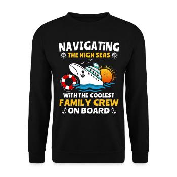 Cruise Sea Voyage Family Cruise - Unisex Sweatshirt - black - Front - Alina (178cm) & Michal (187cm)
