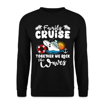 Croisière familiale en bateau de croisière - Sweat-shirt Unisexe - noir - Devant - Alina (178cm) & Michal (187cm)