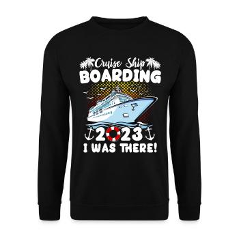 Cruise 2023 Cruise Ship - Unisex Sweatshirt - black - Front - Alina (178cm) & Michal (187cm)