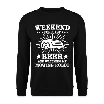 Tondeuse robot - Sweat-shirt Unisexe - noir - Devant - Alina (178cm) & Michal (187cm)
