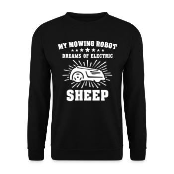 Tondeuse robot - Sweat-shirt Unisexe - noir - Devant - Alina (178cm) & Michal (187cm)