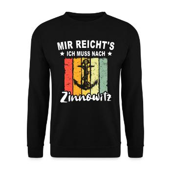 Zinnowitz Sprüche Zinnowitzer Spruch - Unisex Pullover - Schwarz - Vorne - Alina (178cm) & Michal (187cm)