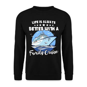 Cruise Family Cruise - Unisex Sweatshirt - black - Front - Alina (178cm) & Michal (187cm)