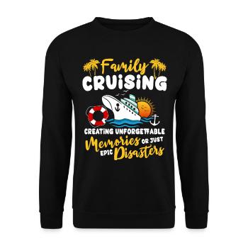 Cruise Family Cruise - Unisex Sweatshirt - black - Front - Alina (178cm) & Michal (187cm)